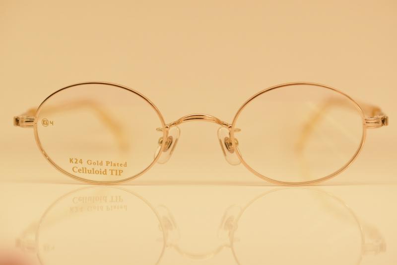 大人メガネ 純金メッキ×純チタン G4 OLD&NEW 【K24 Gold Plated