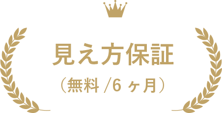 ⾒え⽅保証（無料/6ヶ⽉）